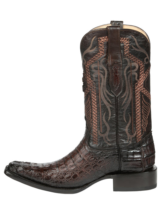 The Exotic Caiman Nuca Boot — Brown (No. 45082)