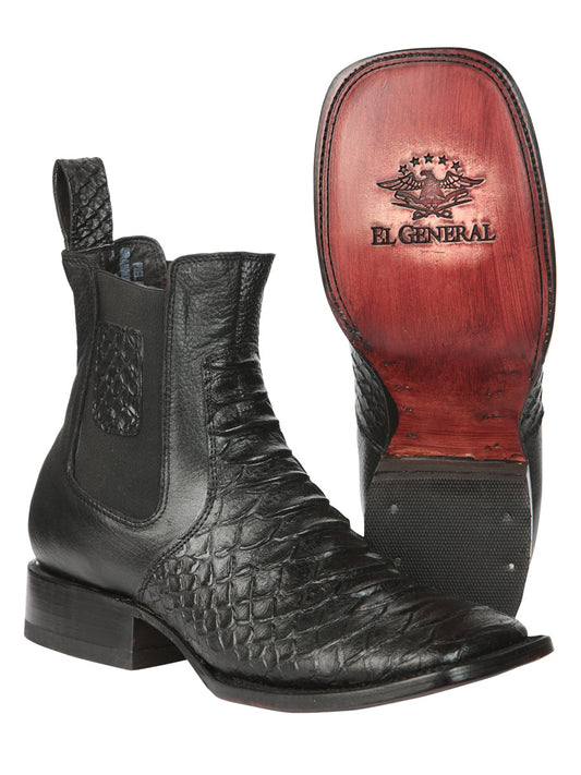 The Ankle Boot — Black Python Print (No. 45093)