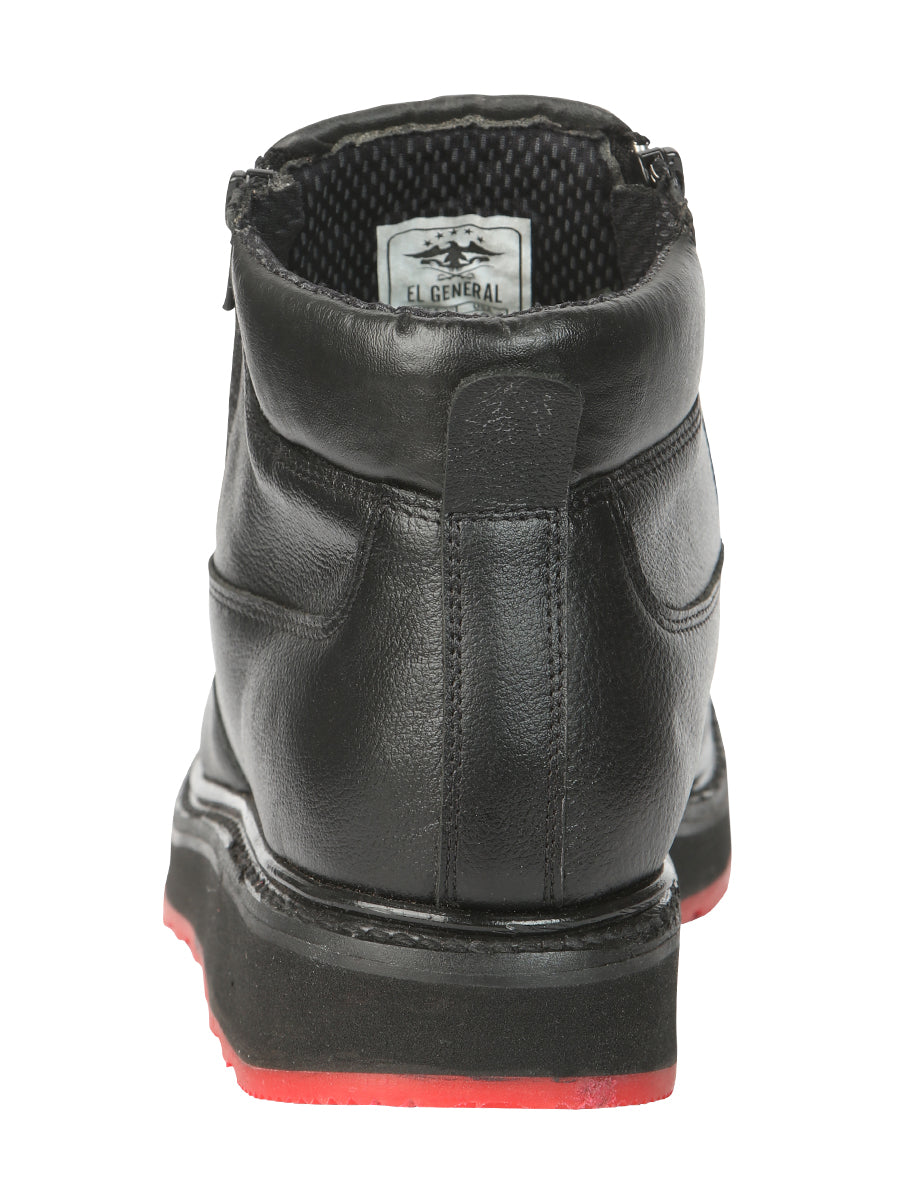 The Woven Zip Ankle Boot — Black (No. 45183)