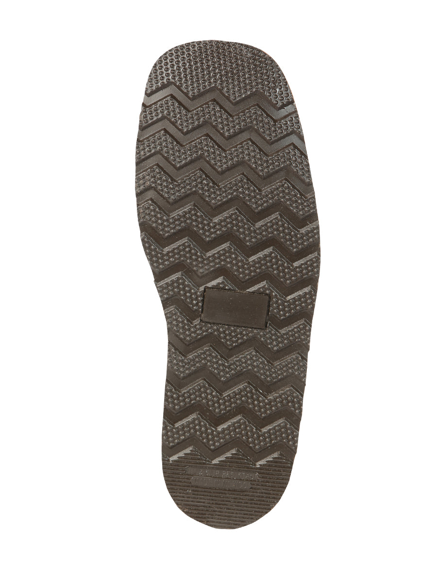 The Woven Zip Ankle Boot — Brown (No. 45184)