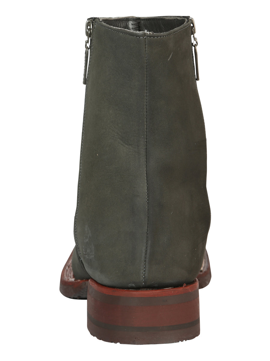 El Canelo Men’s Ankle Boots - Nobuck Gray 45213