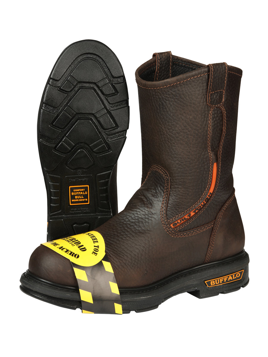Buffalo & Bull Men’s Work Boots with Toe Cap Bovine Leather - Rino Moka 45260