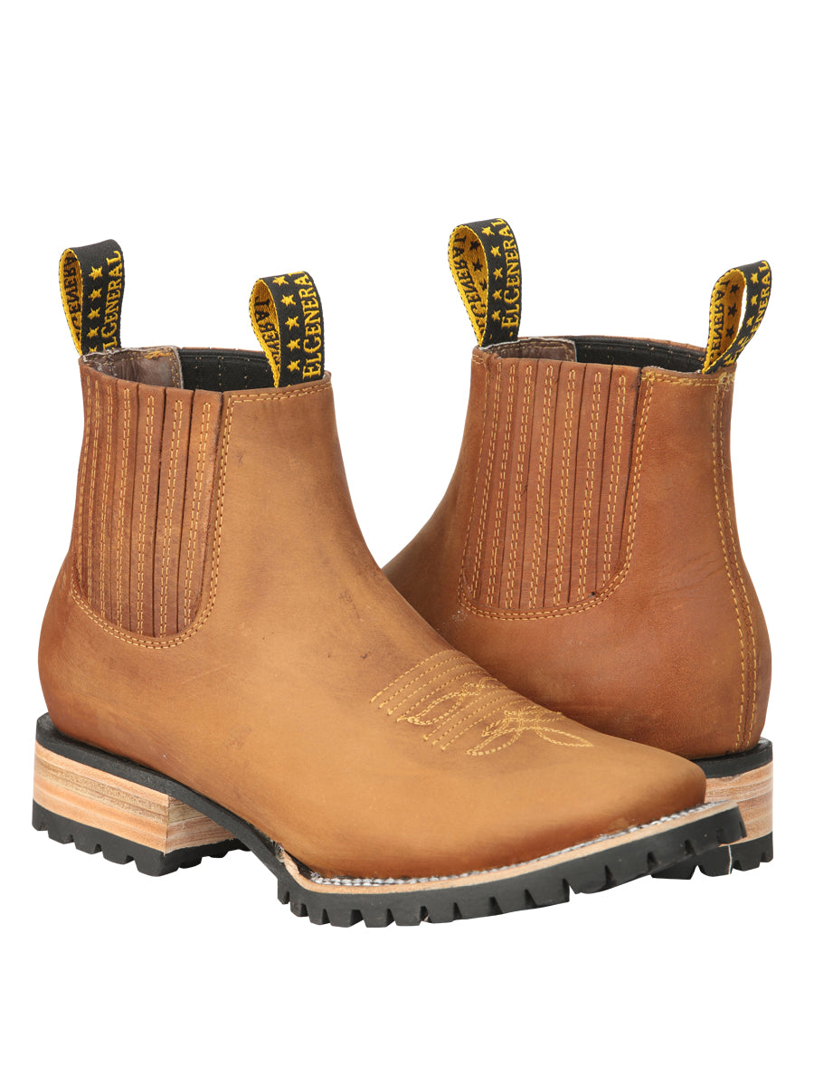 The Bulldog Ankle Boot — Crazy Horse Papaya (No. 45342)