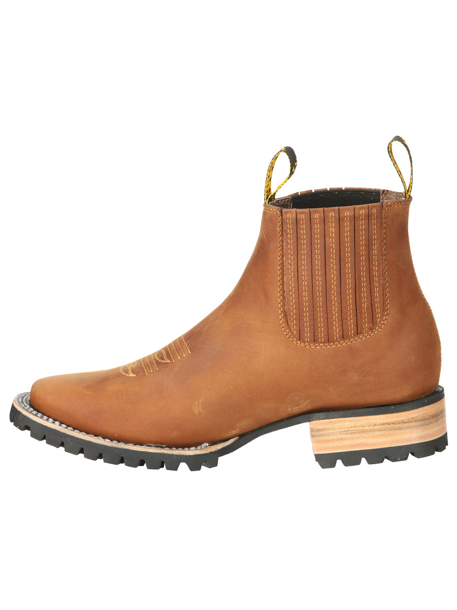 The Bulldog Ankle Boot — Crazy Horse Papaya (No. 45342)