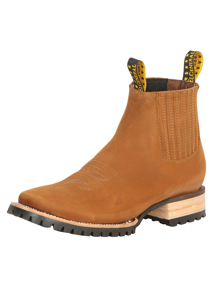 The Bulldog Ankle Boot — Old Gold Nobuck (No. 45343)