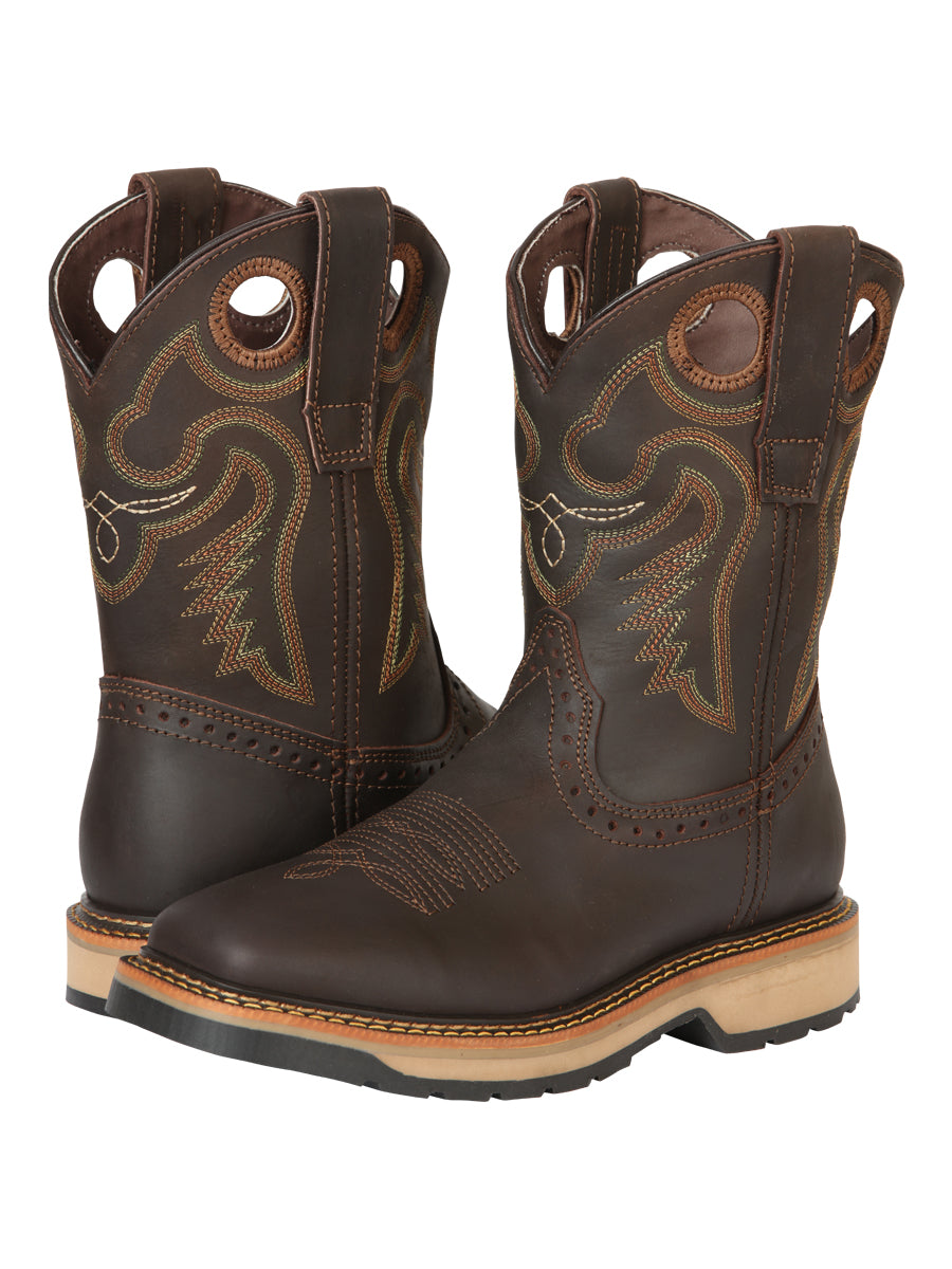 The Work Boot — Mocha Grasso Leather (No. 45368)
