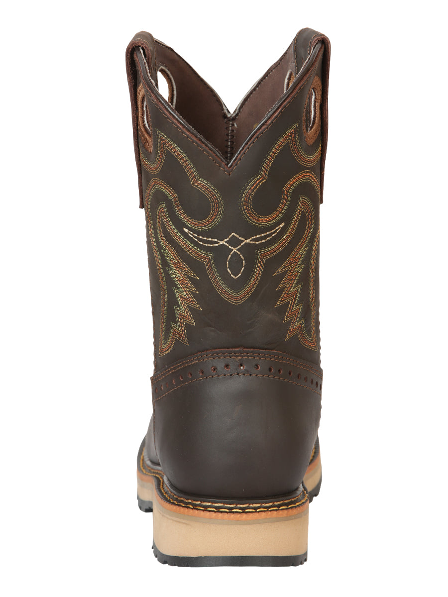 The Work Boot — Mocha Grasso Leather (No. 45368)