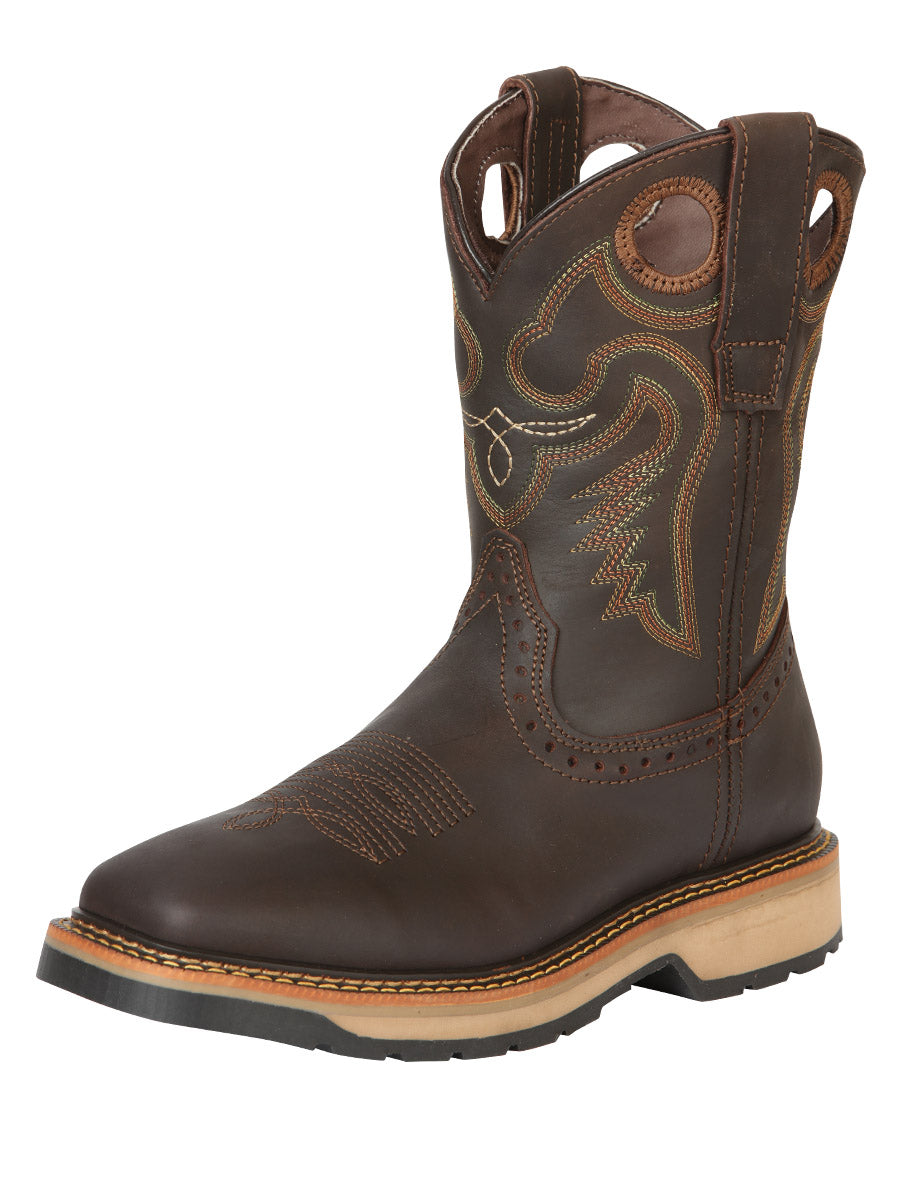 The Work Boot — Mocha Grasso Leather (No. 45368)