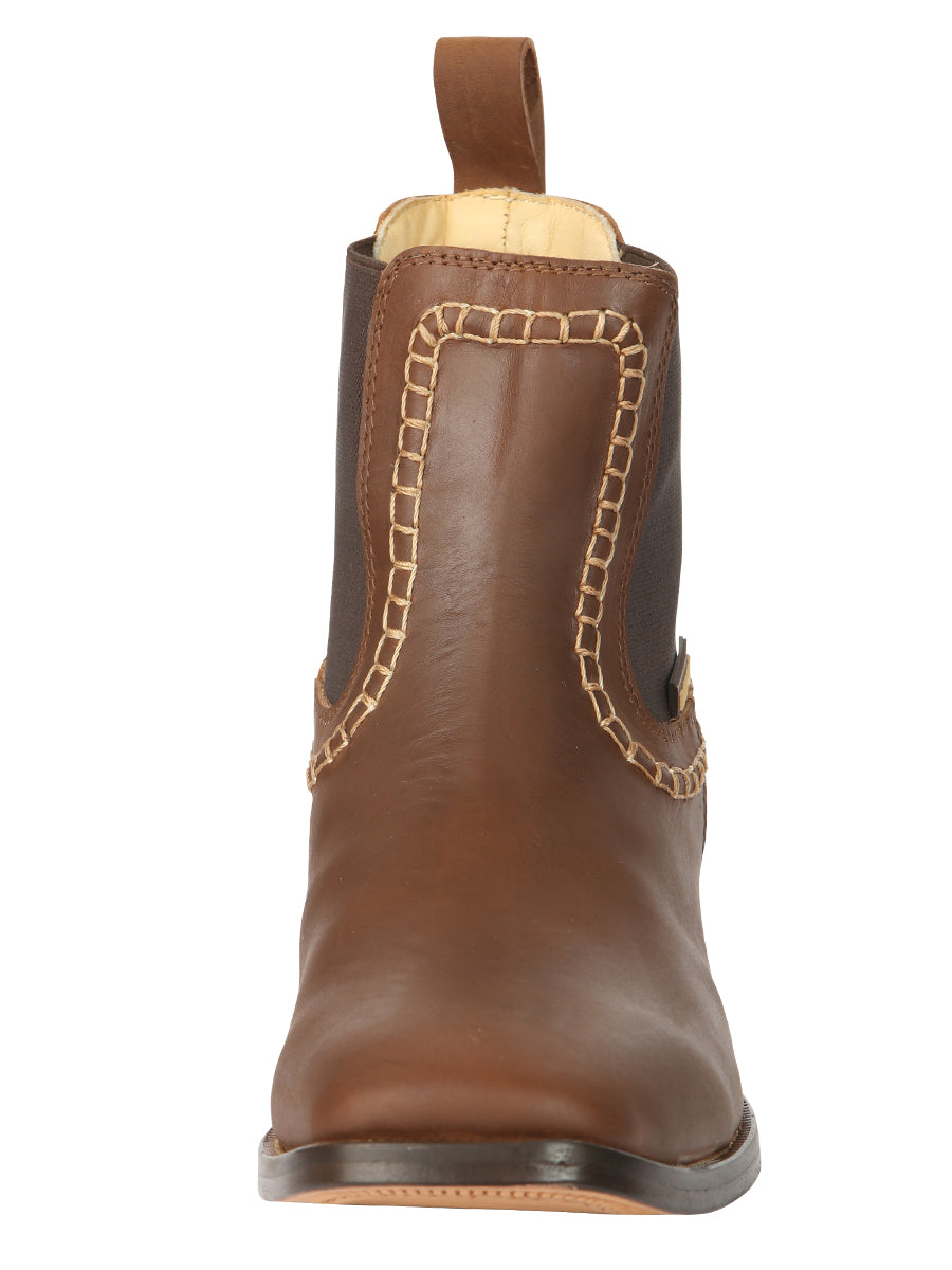 The Leather Ankle Boot — Brown (No. 45421)
