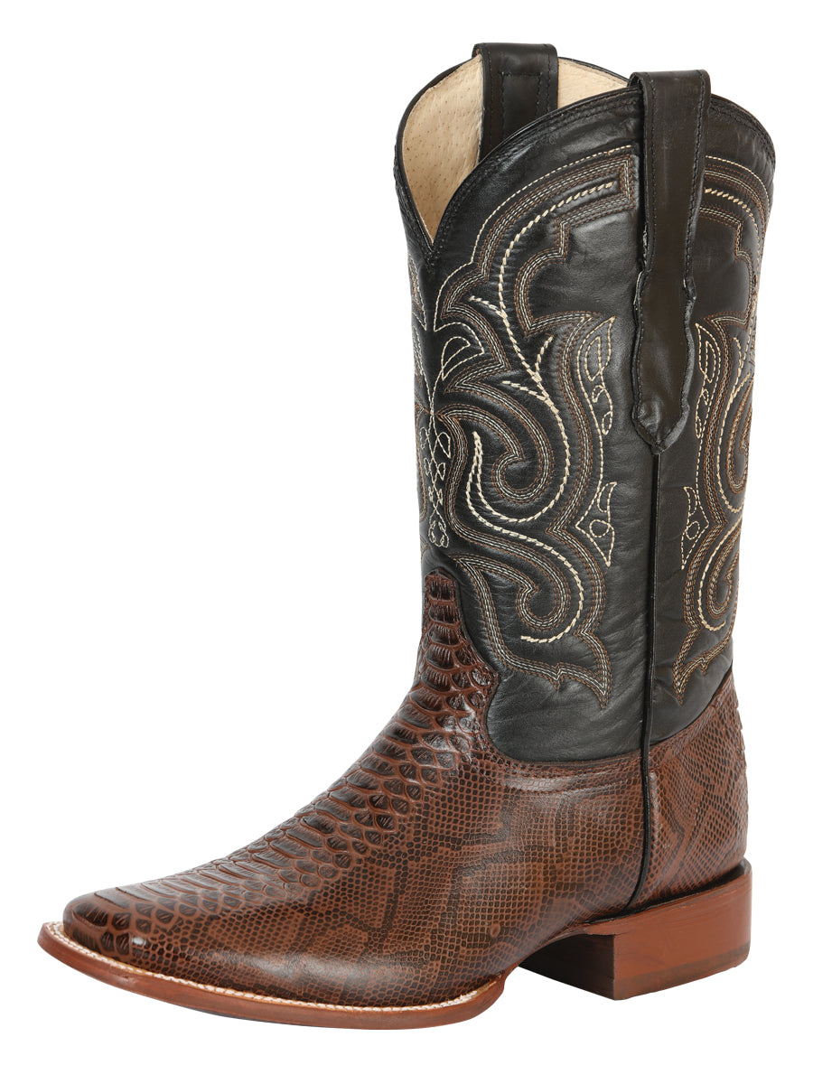 The Bulldog Rodeo Boot — Brown Python Print (No. 45437)