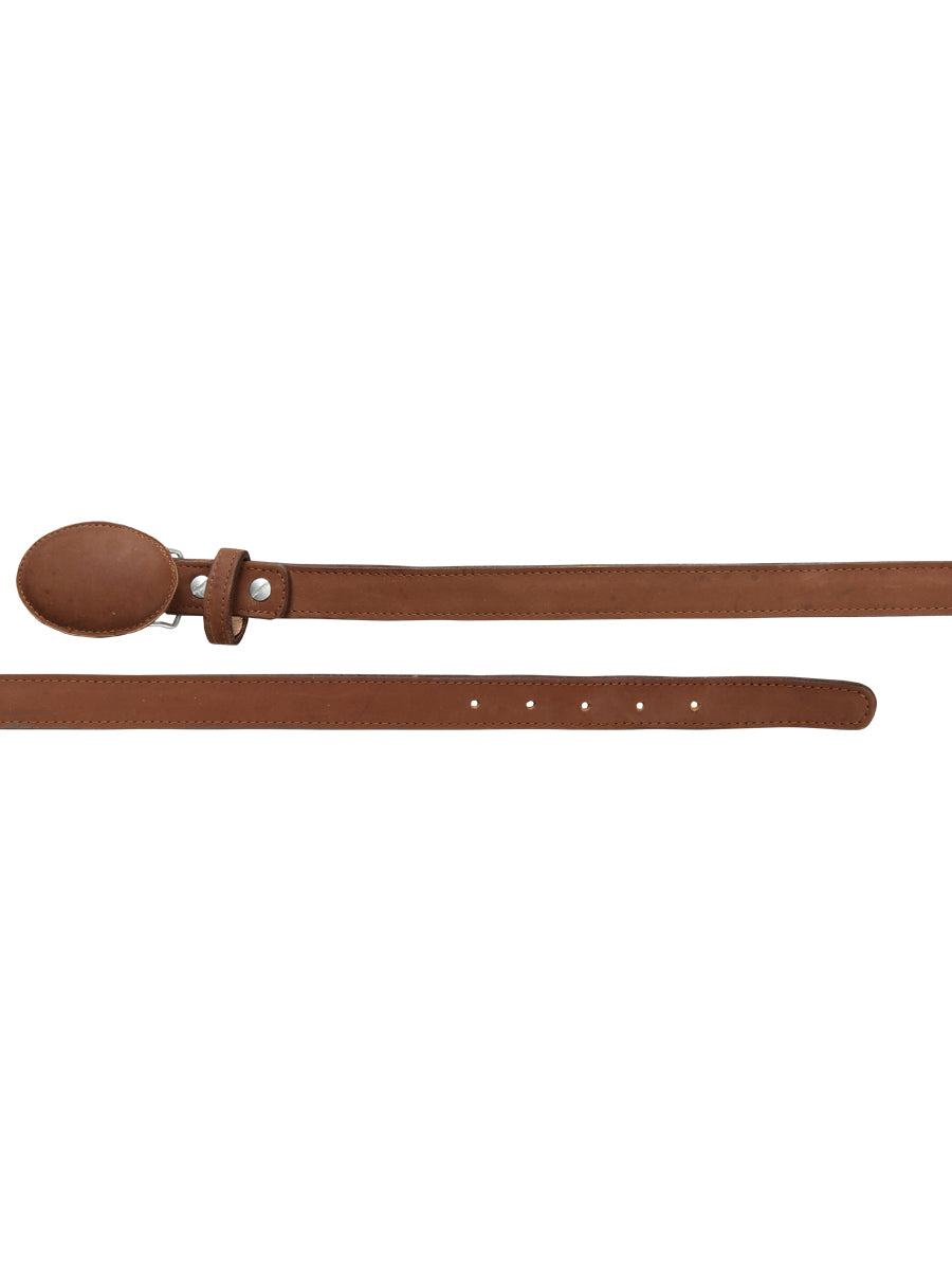 The Kids' Western Belt — Oak Nobuck (No. 45443)