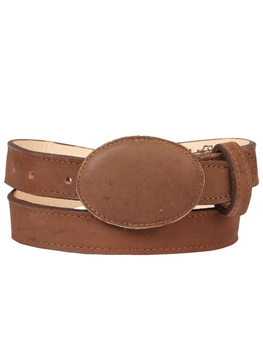 The Kids' Western Belt — Oak Nobuck (No. 45443)