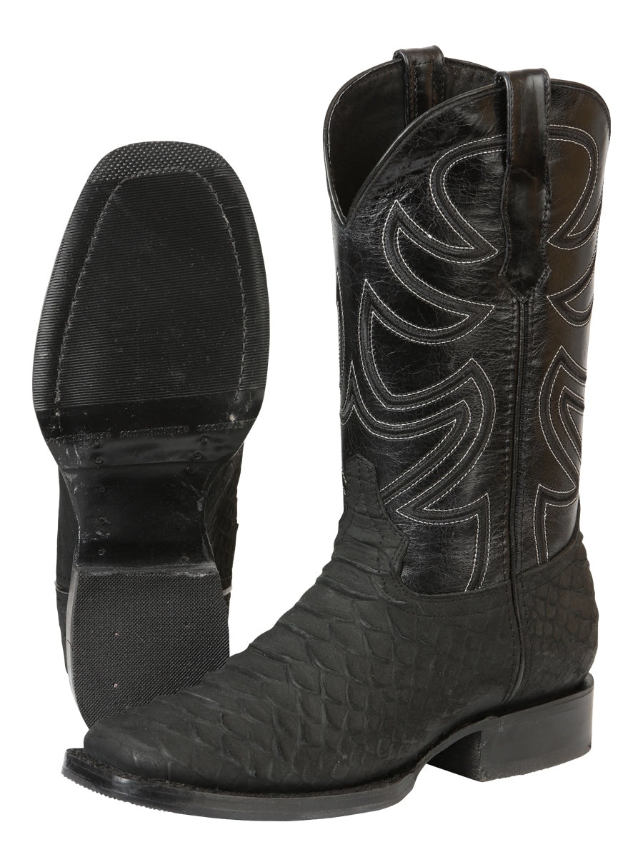 The Pro Rodeo Boot — Black Python Print (No. 45561)