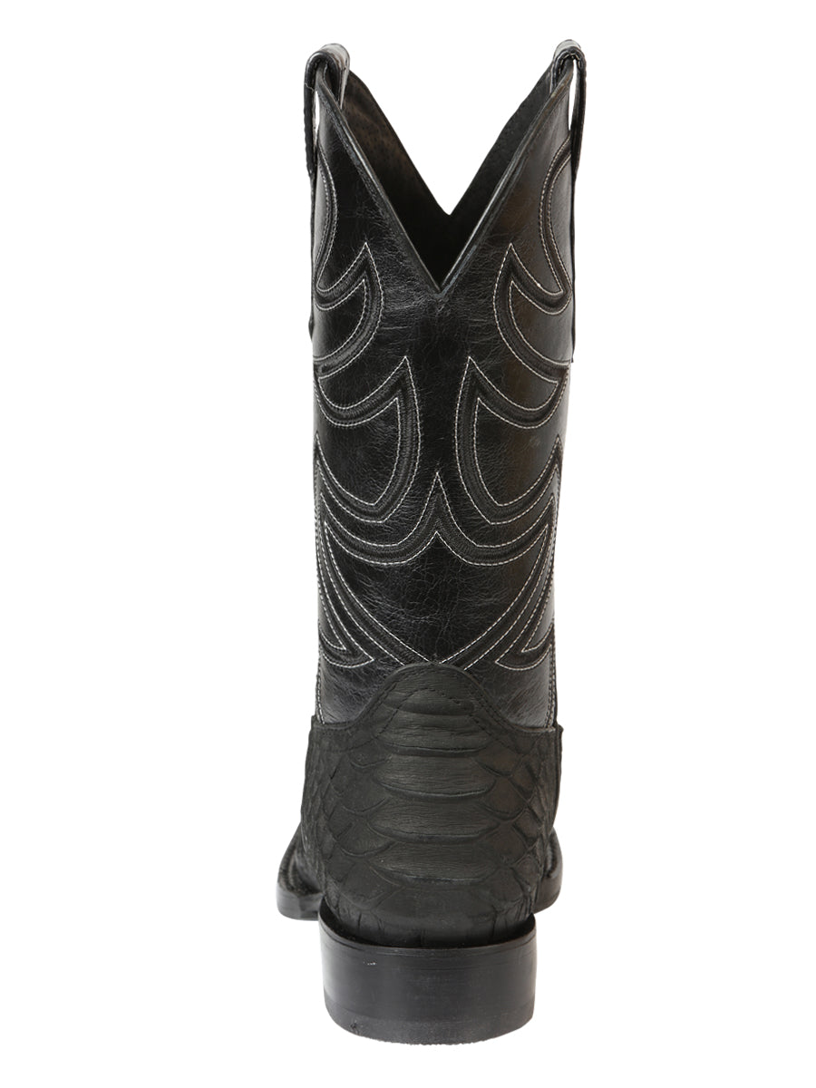 The Pro Rodeo Boot — Black Python Print (No. 45561)