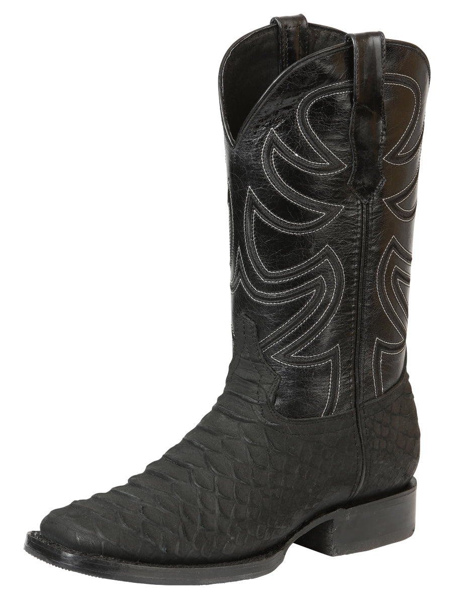 The Pro Rodeo Boot — Black Python Print (No. 45561)