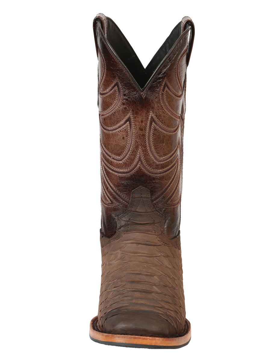 The Pro Rodeo Boot — Brown Python Print (No. 45562)