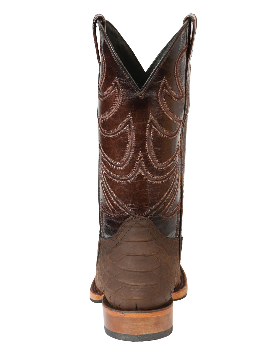 The Pro Rodeo Boot — Brown Python Print (No. 45562)