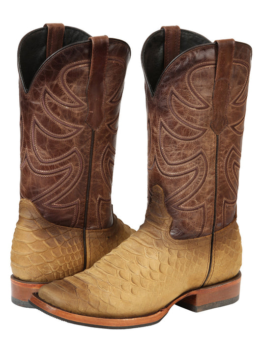 The Pro Rodeo Boot — Honey Python Print (No. 45563)