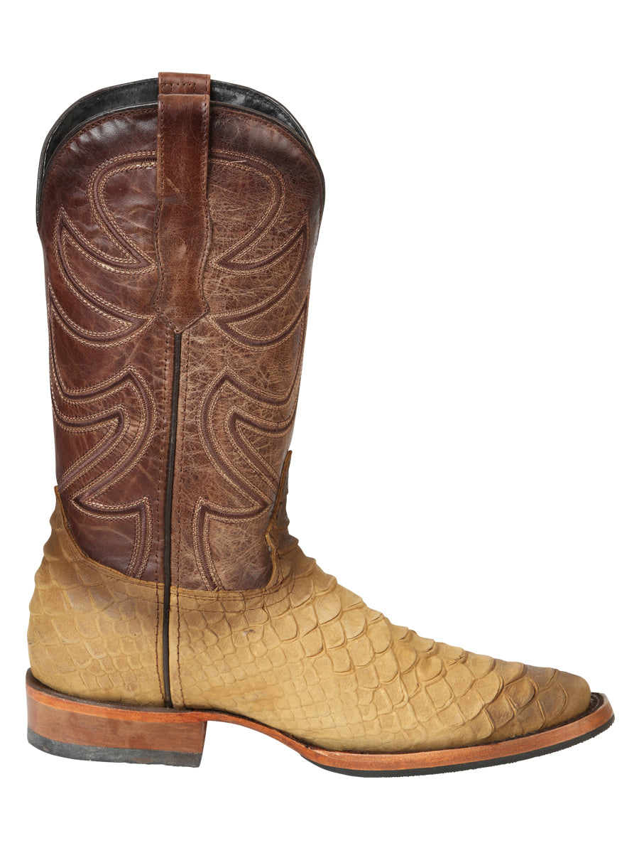 The Pro Rodeo Boot — Honey Python Print (No. 45563)