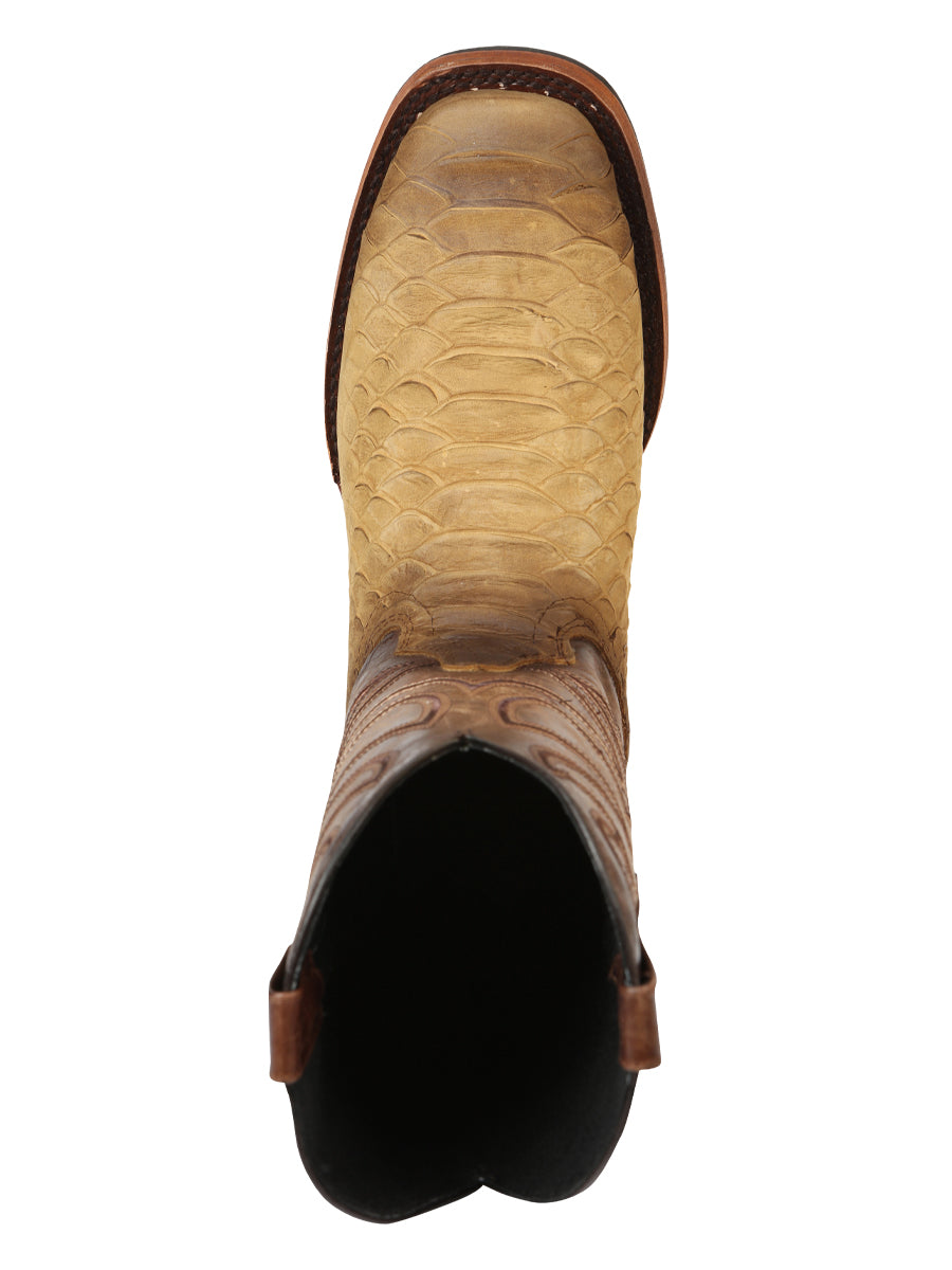 The Pro Rodeo Boot — Honey Python Print (No. 45563)