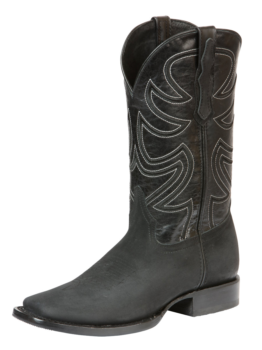 The Pro Rodeo Boot — Black Nobuck (No. 45567)