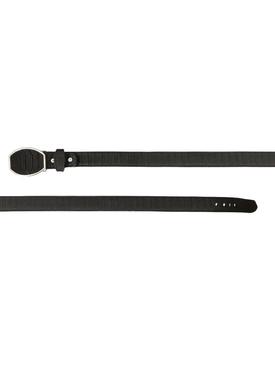 The Vaquero Belt — Black Python Print (No. 45569)