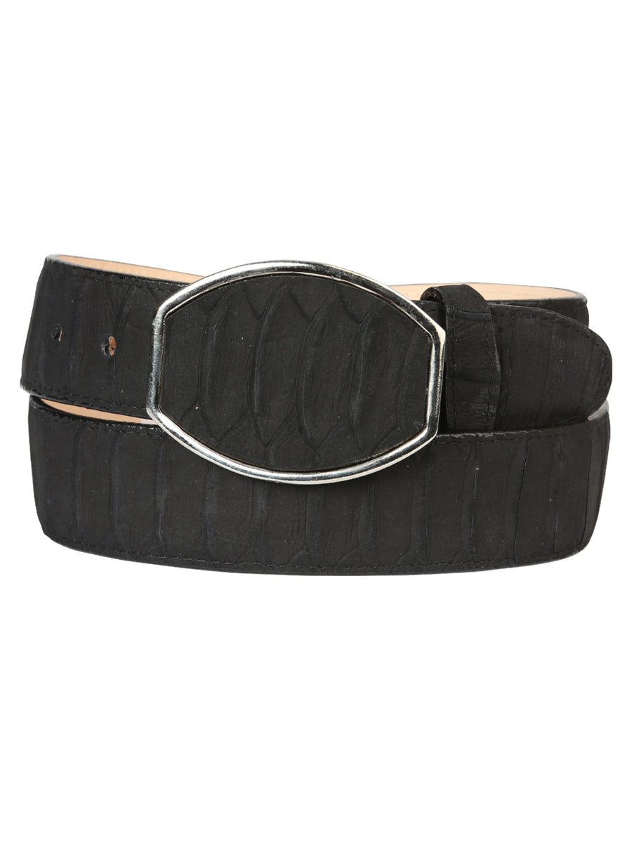 The Vaquero Belt — Black Python Print (No. 45569)