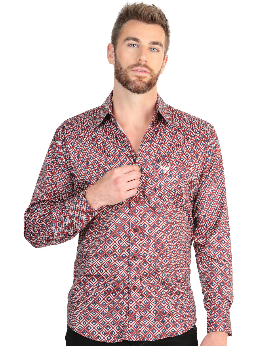 The Stretch Western Shirt — Burgundy (No. 45608)