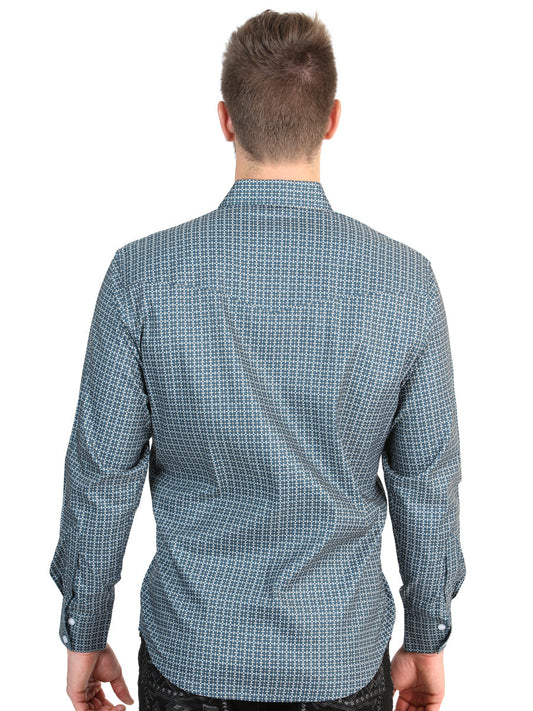 The Stretch Western Shirt — Teal (No. 45611)