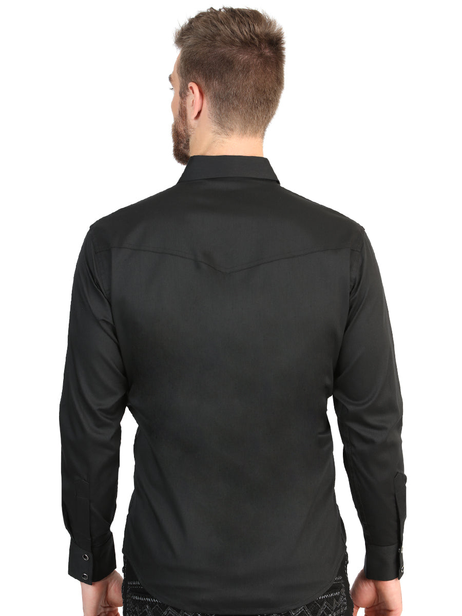 The Stretch Western Shirt — Black (No. 45612)