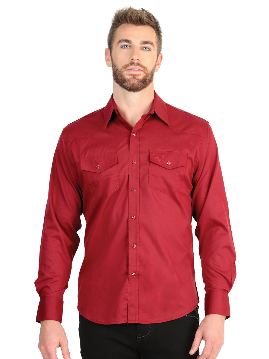 The Stretch Western Shirt — Red (No. 45614)