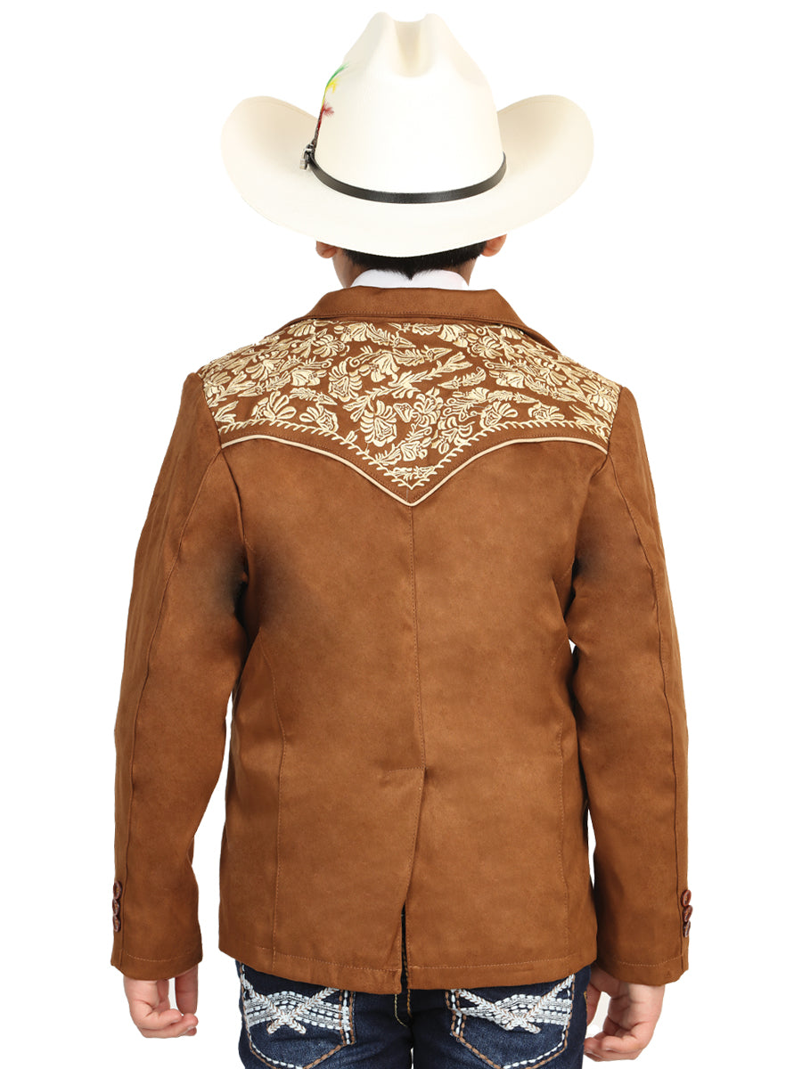 The Kids' Vaquero Suede Blazer — Tan (No. 45658)
