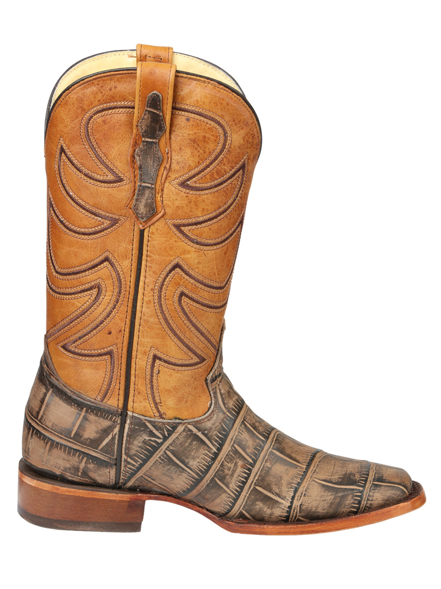 The Pro Rodeo Boot — Tobacco Macro Croc Print (No. 45663)