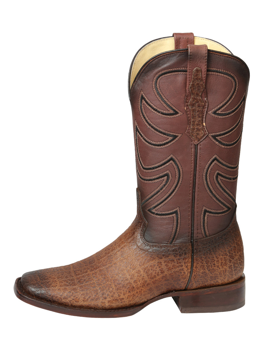 The Pro Rodeo Boot — Tobacco Elephant Print (No. 45665)