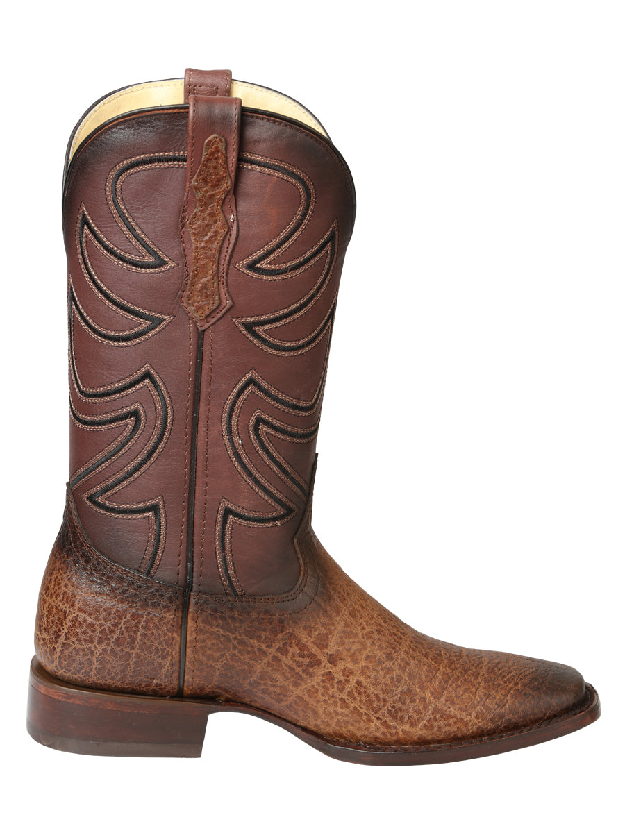 The Pro Rodeo Boot — Tobacco Elephant Print (No. 45665)