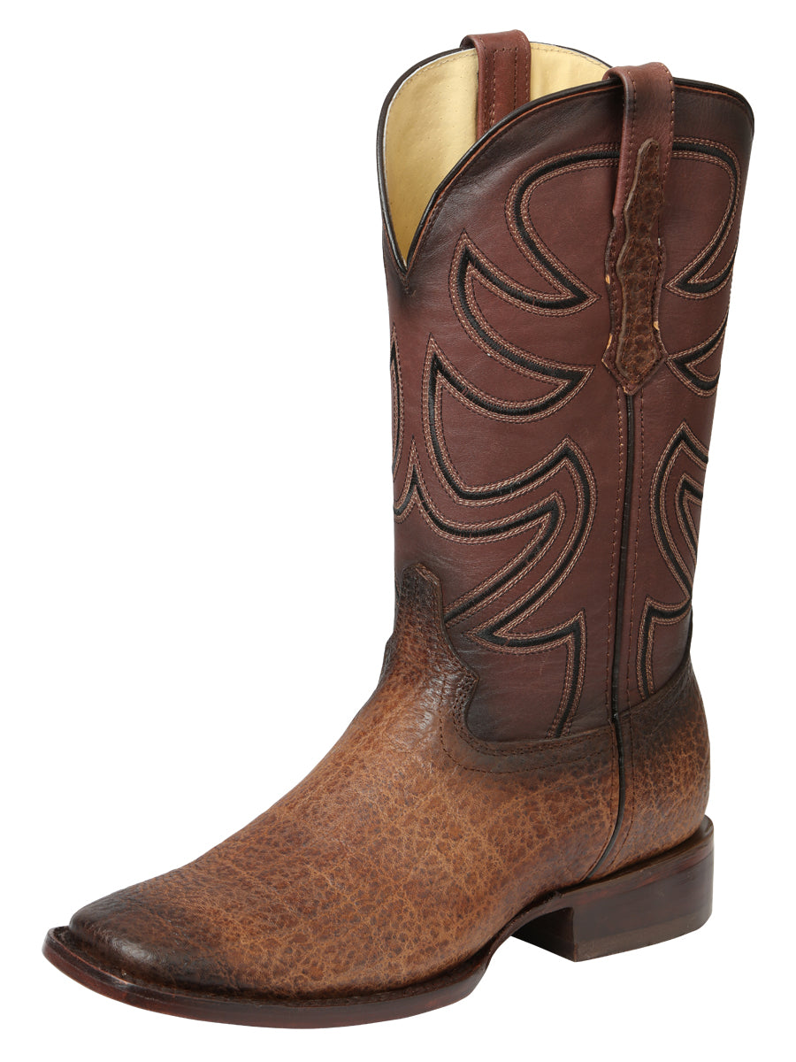 The Pro Rodeo Boot — Tobacco Elephant Print (No. 45665)
