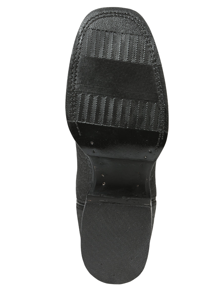 The Pro Rodeo Boot — Black Bull Neck Print (No. 45666)