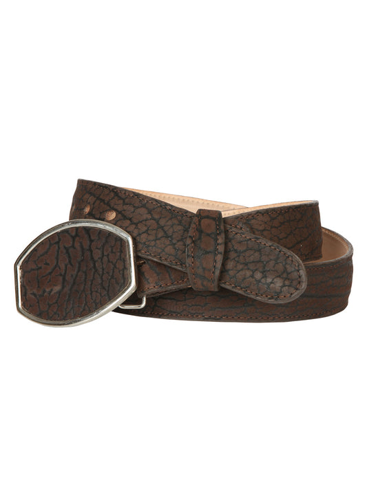 The Western Belt — Brown Bull Neck Print (No. 45677)
