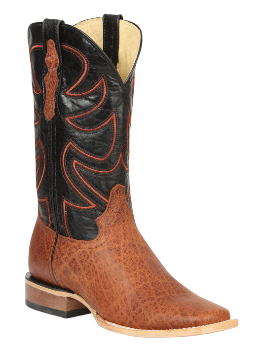 The Pro Rodeo Boot — Cognac Elephant Print (No. 45769)