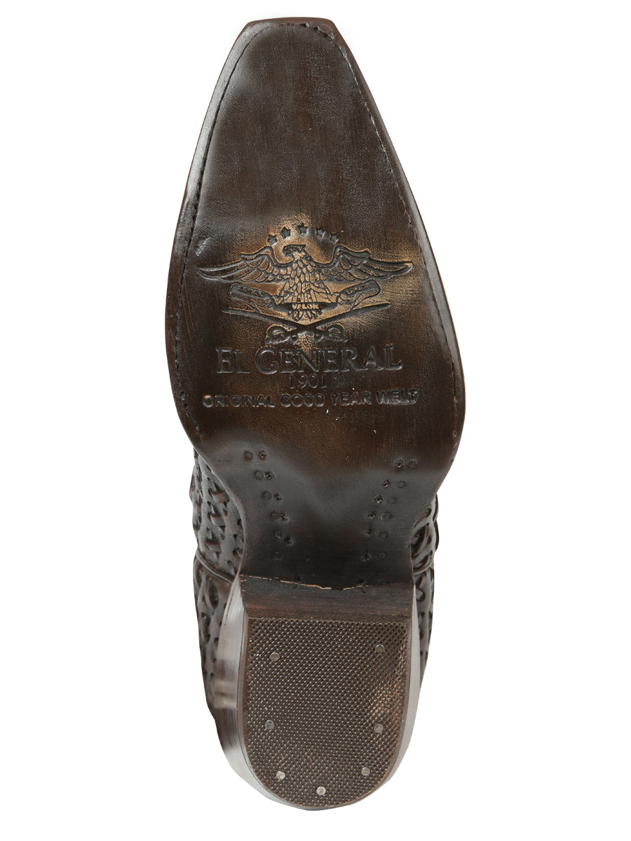 The Women's Embroidered Tall Boot — Chocolate (No. 45782)