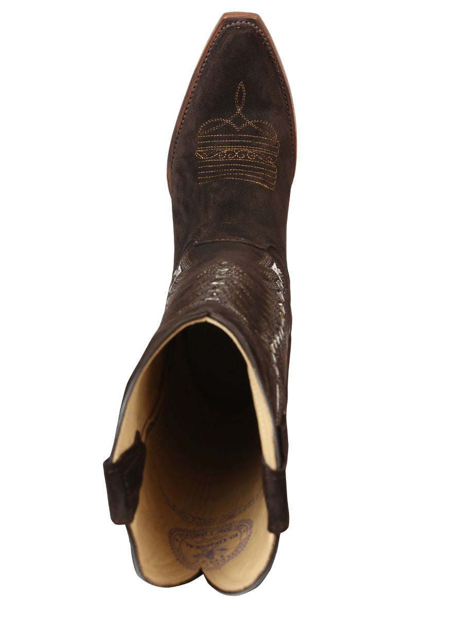 The Women's Embroidered Tall Boot — Dark Brown (No. 45789)