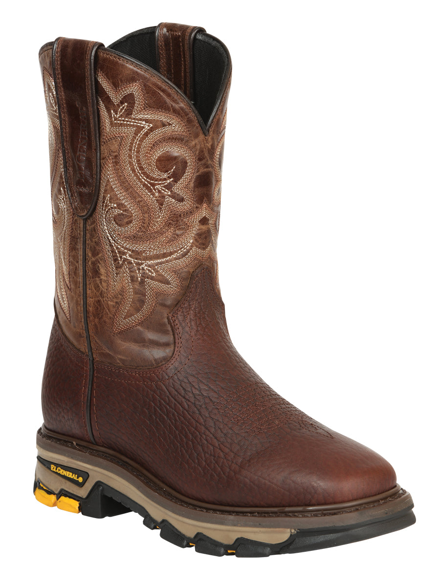 The Rodeo Work Boot — Bomber Bison Leather (No. 45805)