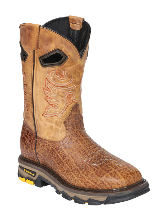 The Rodeo Work Boot — Honey Elephant Print (No. 45807)