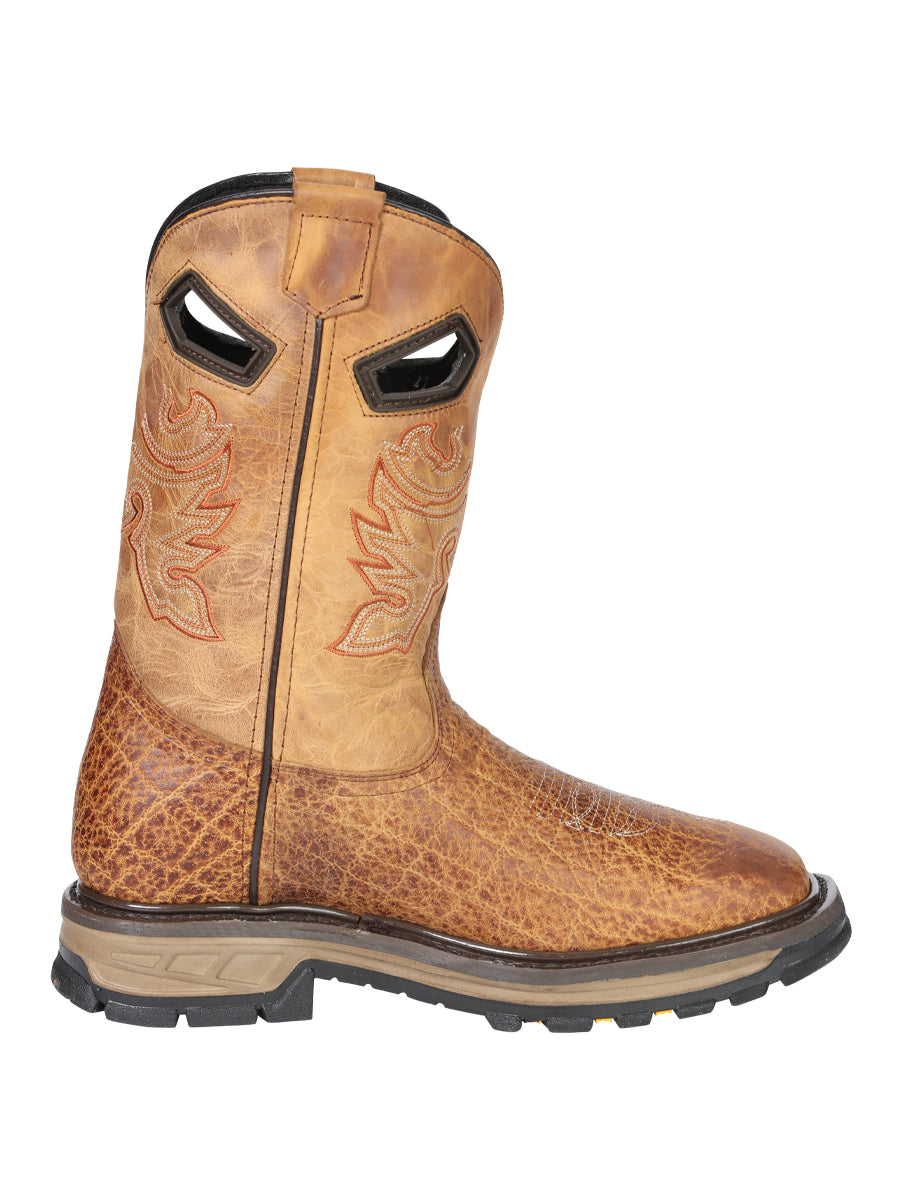 The Rodeo Work Boot — Honey Elephant Print (No. 45807)