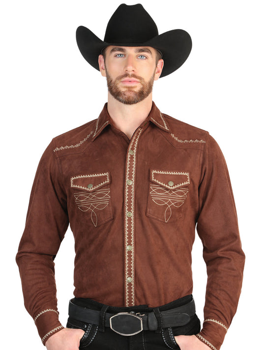 The Suede Western Shirt — Brown (No. 45884)