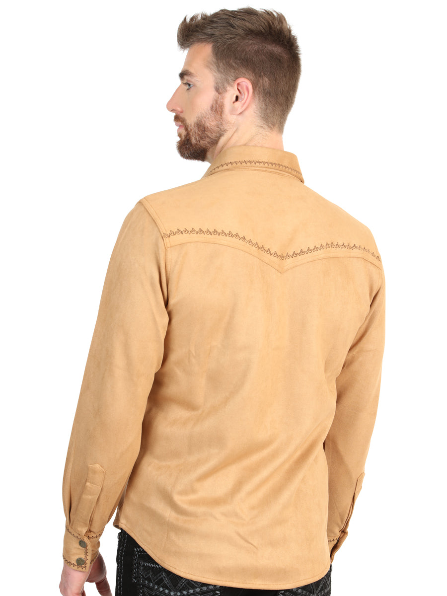 The Suede Western Shirt — Khaki (No. 45885)