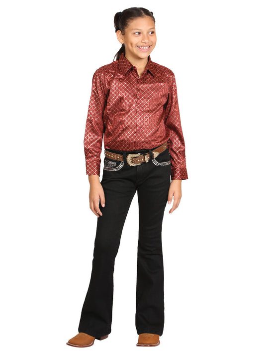 Girls Centenario Premium Bootcut Jeans - Black Denim 45907