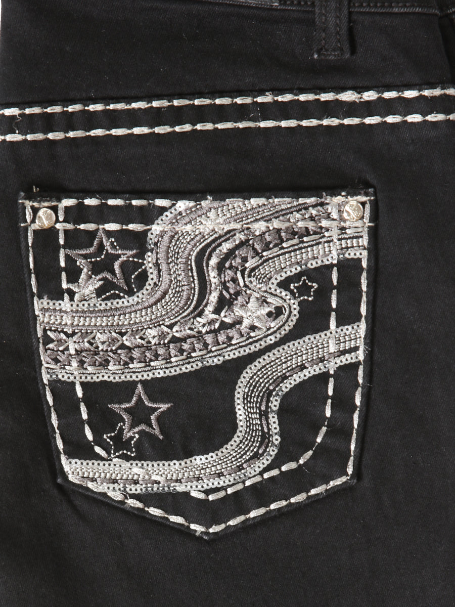 Girls Centenario Premium Bootcut Jeans - Black Denim 45907