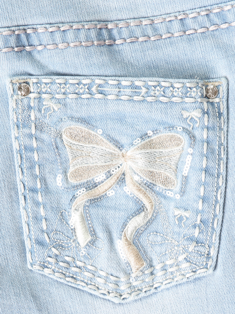 Girls Centenario Premium Bootcut Jeans - Light Blue Denim 45910