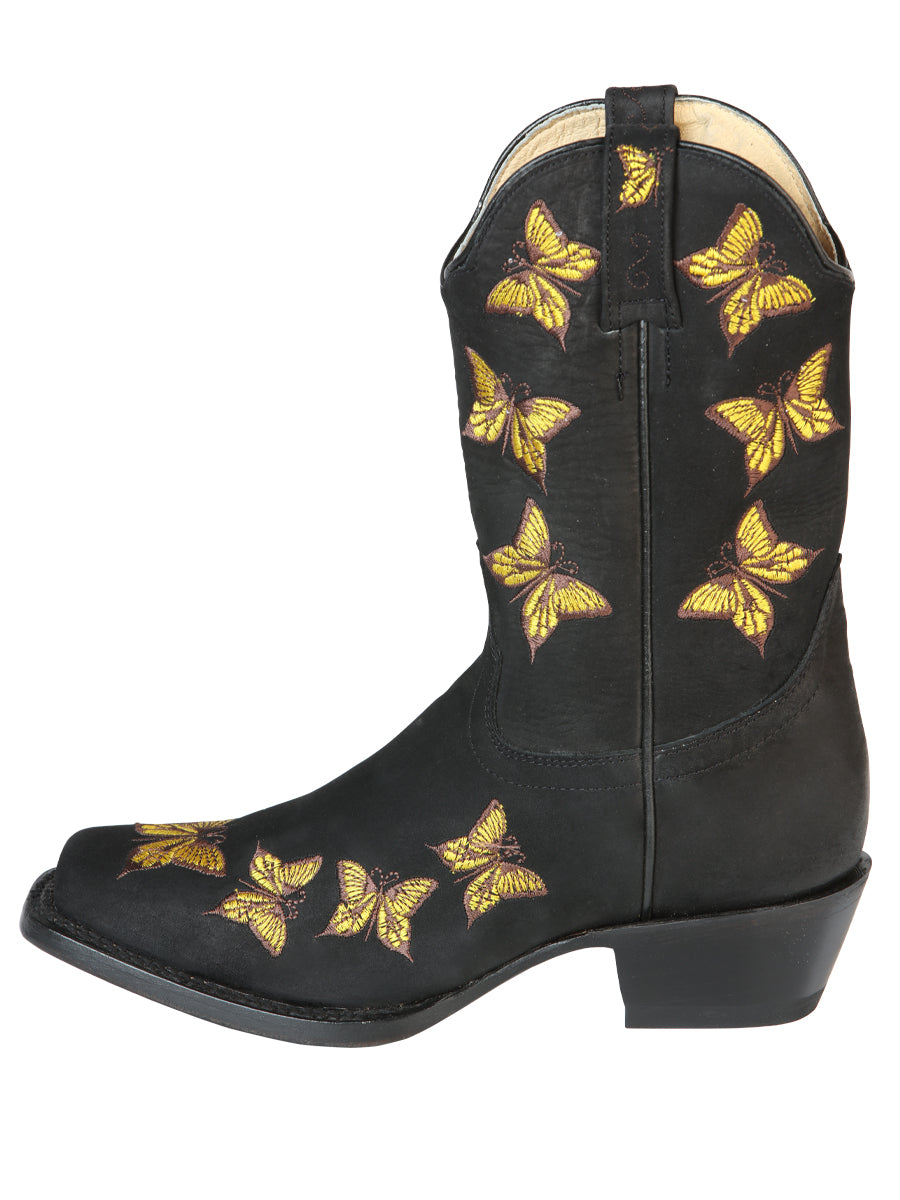 The Women's Rodeo Boot — Black Nobuck (No. 51220)